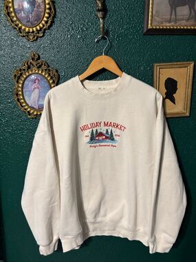 SWIG SODA CREAM HOLIDAY MARKET EMBROIDERED CREWNECK SZ XL